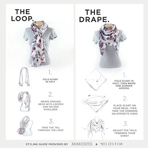 MELIFLUOS DESIGNED IN SPAIN Scarf for Women Lightweight Geometric Fashion For Summer Fall Scarves Shawl Wraps - 5