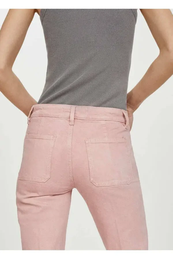 İspanyol paça cepli jean pantolon - 7