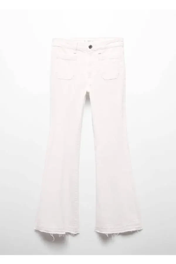 İspanyol paça cepli jean pantolon - 2