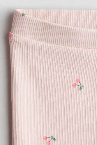 İspanyol Paça Tayt-Açık pembe/Kirazlar - H&M (1)