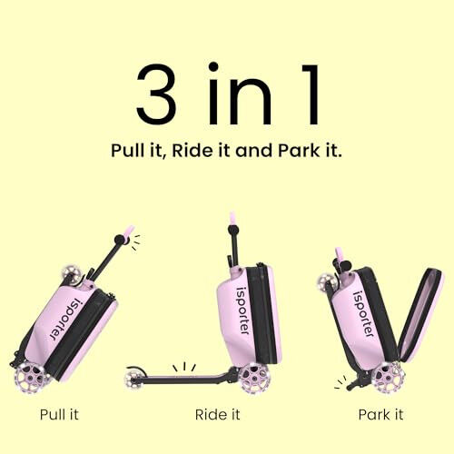 iSporter Luggage Scooters for Kids 2-5 or 3-5 | Toddler Scooter with Suitcase for Boys and Girls 2 Year Old and Up | Foldable and Height Adjustable, 110lbs Max - 4