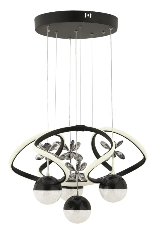 Istanbul Avize Rodin Qora Oq Power Ledli Led Qandil-Qora 4ta - 10