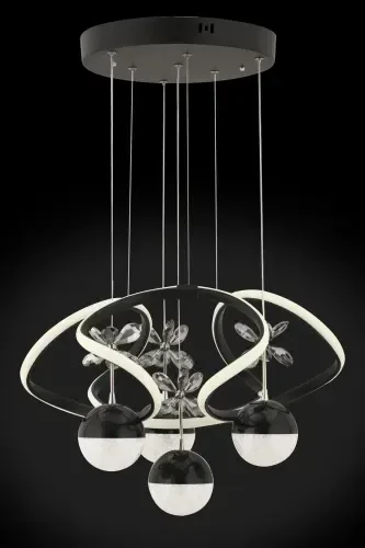 Istanbul Chandelier Rodin Black White Power Led Chandelier-Black 4-way - İSTANBUL AVIZE (1)