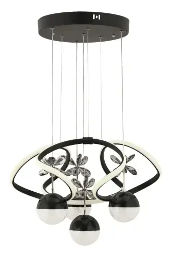 Istanbul Chandelier Rodin Black White Power Led Chandelier-Black 4-way - 3