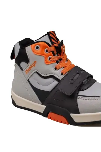 Istanbul Memory Foam High Ankle Boys' Sports Boot Gray-Gray - 5