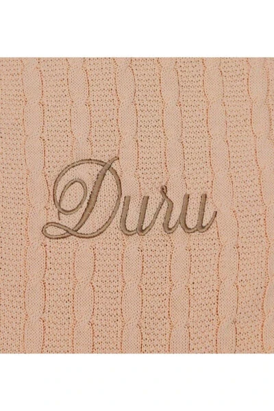 Oeko Sertifikalı Bebek Kundağı Triko Içi Peluş Örgülü Istediğiniz Ismi Nakışla Yazıyoruz-Pudra - 5