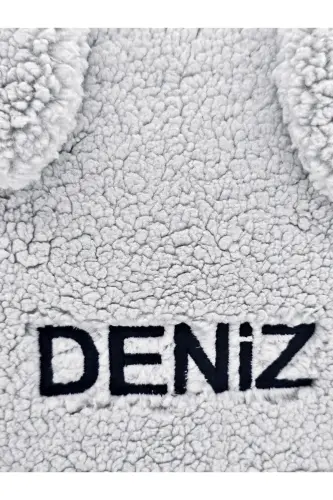 [ İSTEDİĞİNİZ İSMİ NAKIŞLA YAZIYORUZ ] Tavşan Gri 0-8 Yaş Çocuk Sırt Çantası, Anaokulu-kreş Çantası-Ekru - 3