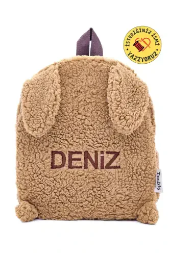 [ Istediğiniz Ismi Yazıyoruz ] Rabbit Milk Coffee 0-8 Age Children's Backpack, Kindergarten-Nursery Bag-Milk Coffee - 1
