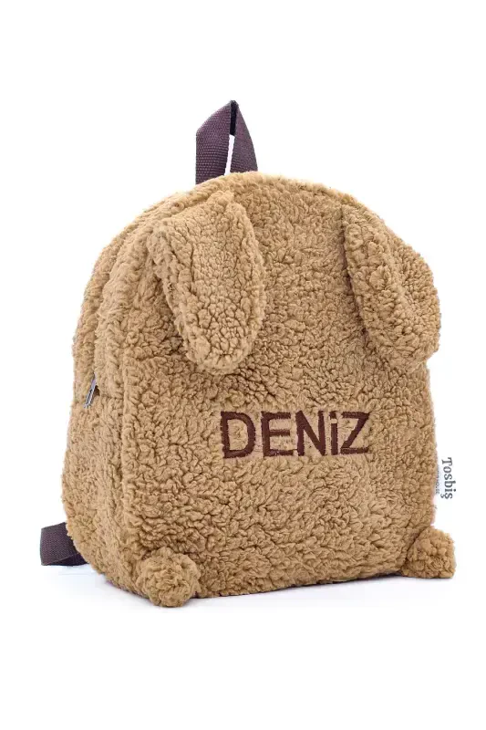 [ Istediğiniz Ismi Yazıyoruz ] Rabbit Milk Coffee 0-8 Age Children's Backpack, Kindergarten-Nursery Bag-Milk Coffee - 3