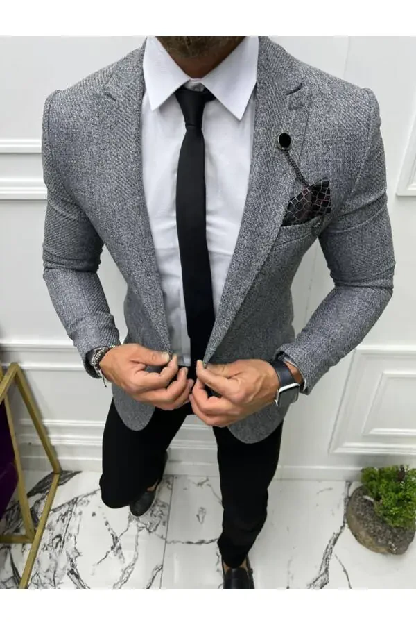 Italian Style Blazer Vest Slim Fit - 2