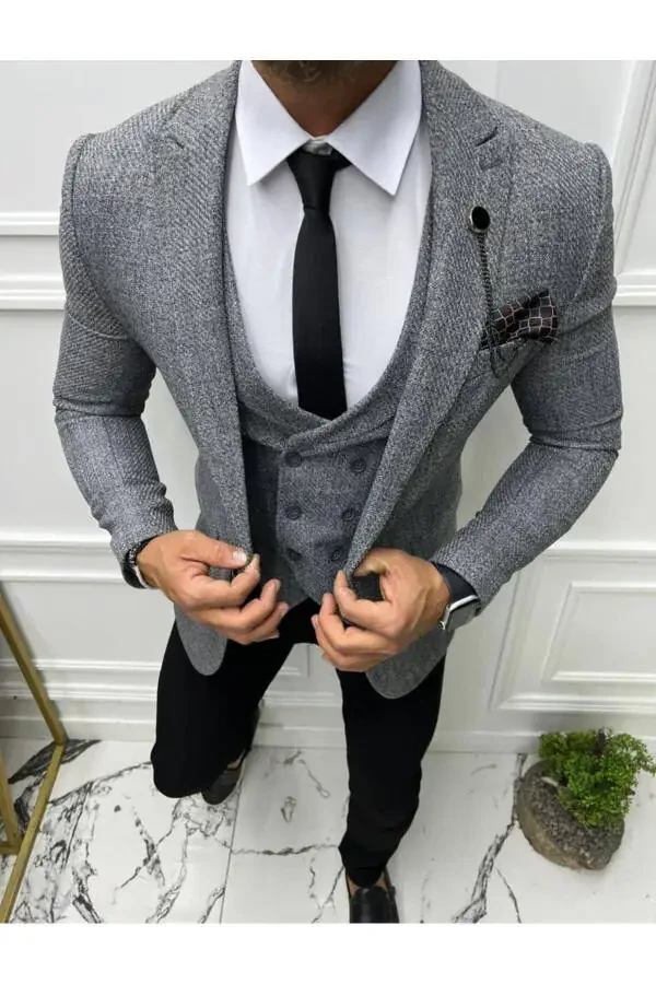 Italian Style Blazer Vest Slim Fit - 3