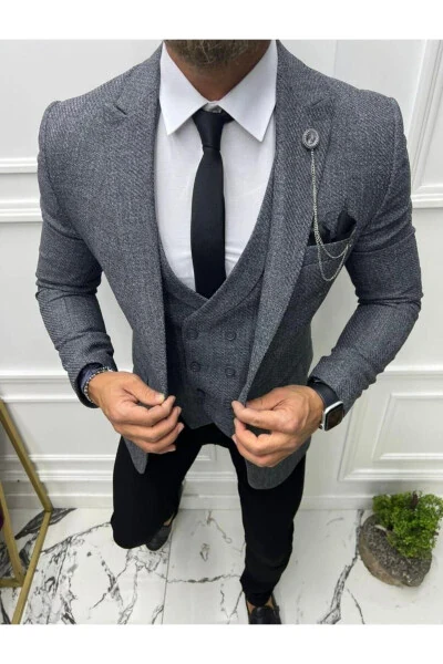 Italian Style Slim Fit Narrow Cut Blazer Vest - LEONMEN