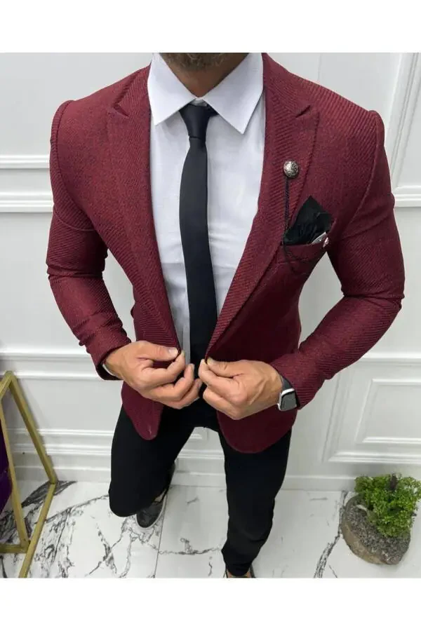 Italian Style Slim Fit Narrow Cut Jacket Vest - 1