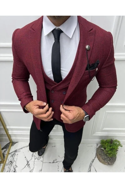 Italian Style Slim Fit Narrow Cut Jacket Vest - 2