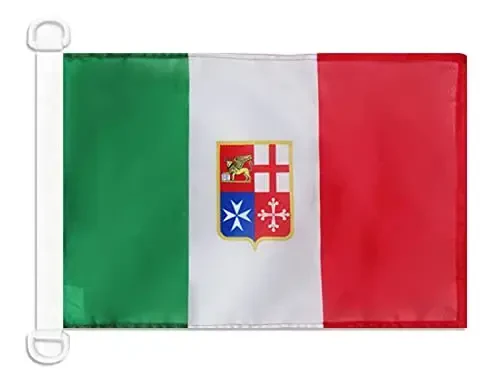 Italy Civil Ensign NAUTICAL Flag 18'' x 12'' - Italian merchant flags 30 x 45 cm. - Banner 12x18 in for boat - AZ FLAG 
