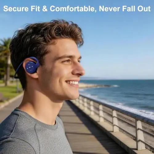 itayak Behind The Head Headphones, Wrap Around Head Small Bluetooth Headphones Lightweight Foldable Wireless Sports Sweatproof Headset with Microphone & Carrying Case - 4
