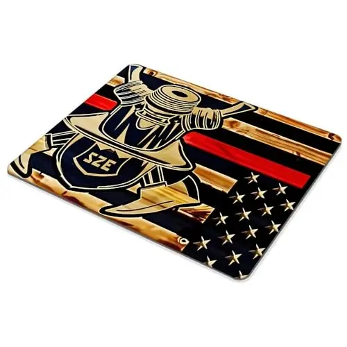 Firefighter American Flag 001 Mouse pad Customized Mousepad Non-Slip Rubber Base Mouse Pads for Computers Laptop Office Desk Accessories Mouse pad - 4