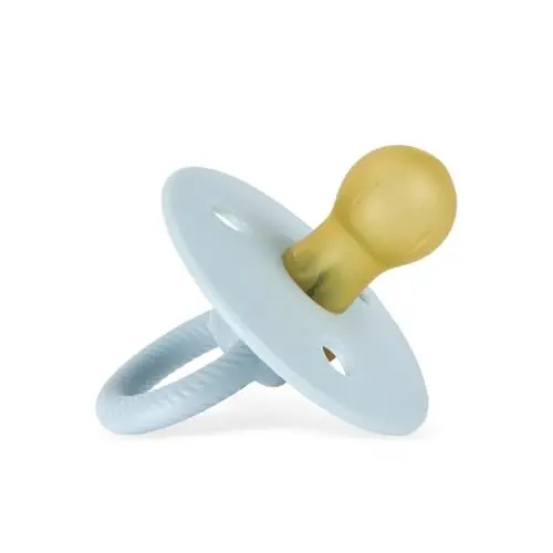 Itzy Ritzy Natural Rubber Pacifiers (Set of 2) – Baby Pacifiers with Cherry-Shaped Nipple & Large Air Holes for Added Safety; Set of 2 Binkies in Harbor & Coast (Ages 6 – 18 Months) - 4