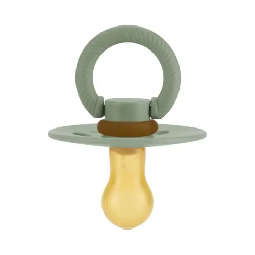 Itzy Ritzy Natural Rubber Pacifiers (Set of 2) – Baby Pacifiers with Cherry-Shaped Nipple & Large Air Holes for Added Safety; Set of 2 Binkies in Agave & Succulent (Ages 6 – 18 Months) - 7