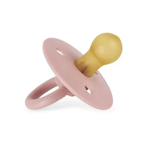 Itzy Ritzy Natural Rubber Pacifiers (Set of 2) – Baby Pacifiers with Cherry-Shaped Nipple & Large Air Holes for Added Safety; Set of 2 Binkies in Blossom & Rosewood (Ages 6 – 18 Months) - 5