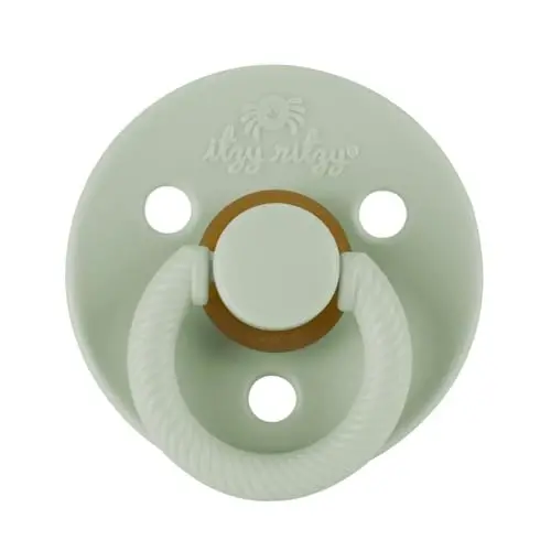 Itzy Ritzy Natural Rubber Newborn Pacifiers (Set of 2) – Baby Pacifiers with Cherry-Shaped Nipple & Large Air Holes for Added Safety; Set of 2 Binkies in Succulent & Agave (Ages 0 – 6 Months) - 4