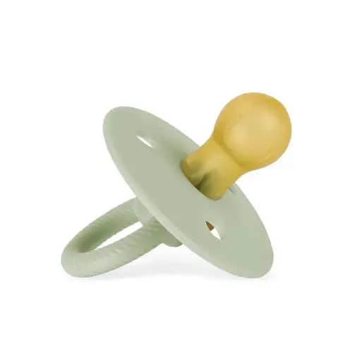 Itzy Ritzy Natural Rubber Newborn Pacifiers (Set of 2) – Baby Pacifiers with Cherry-Shaped Nipple & Large Air Holes for Added Safety; Set of 2 Binkies in Succulent & Agave (Ages 0 – 6 Months) - 2