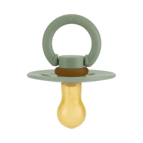Itzy Ritzy Natural Rubber Newborn Pacifiers (Set of 2) – Baby Pacifiers with Cherry-Shaped Nipple & Large Air Holes for Added Safety; Set of 2 Binkies in Succulent & Agave (Ages 0 – 6 Months) - 6