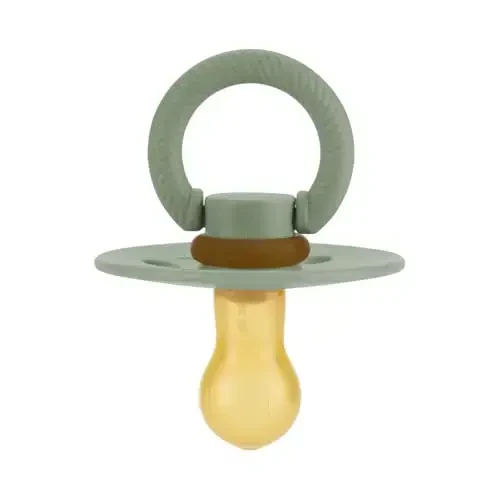 Itzy Ritzy Natural Rubber Pacifiers (Set of 2) – Baby Pacifiers with Cherry-Shaped Nipple & Large Air Holes for Added Safety; Set of 2 Binkies in Agave & Succulent (Ages 6 – 18 Months) - 7