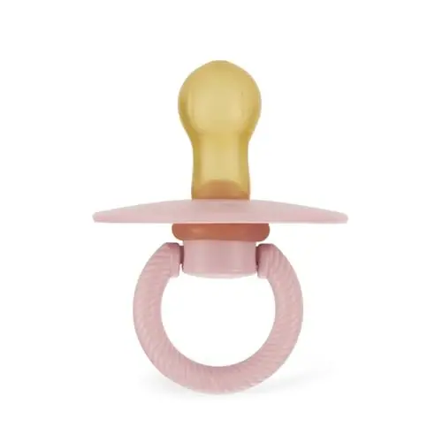 Itzy Ritzy Natural Rubber Pacifiers (Set of 2) – Baby Pacifiers with Cherry-Shaped Nipple & Large Air Holes for Added Safety; Set of 2 Binkies in Blossom & Rosewood (Ages 6 – 18 Months) - 4