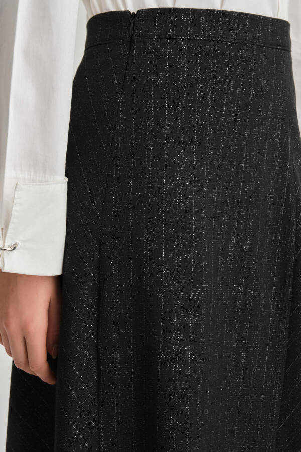 Юбка Armine с текстурой и пайетками 24K1721 Черная - 12
