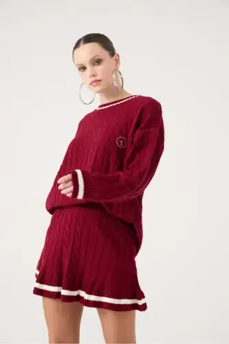 Юбка Harold мини трикотажная с узором в рубчик и эластичной талией - HOLLY LOLLY (1)