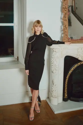 Юбка-карандаш - Черный-ЧЕРНЫЙ 