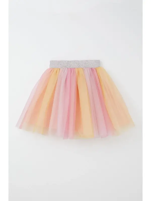 Юбка-пачка для девочки, разноцветная тюль, смешанные цвета (10-12 лет) - Разноцветный - 4