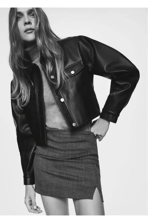 Юбка с разрезом с рисунком 