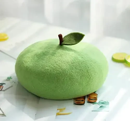 Юрий Japan Fruits Orange Peach Beret Cute Lolita Girl Hat Painter Cap Accessories for Women Gift - 3