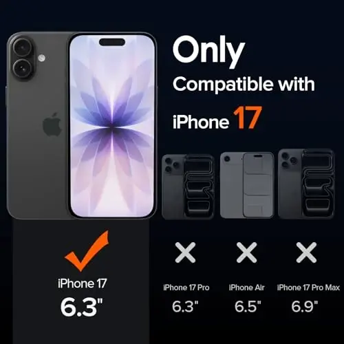 ivoler Magnetic Case for iPhone 17 6.3'' [Magsafe bilan mos] [15FT harbiy darajadagi himoya] Magnit zaryadlovchi g'ilofi, muzli yarim shaffof orqa qopqoq iPhone 17 uchun - Qora - 2