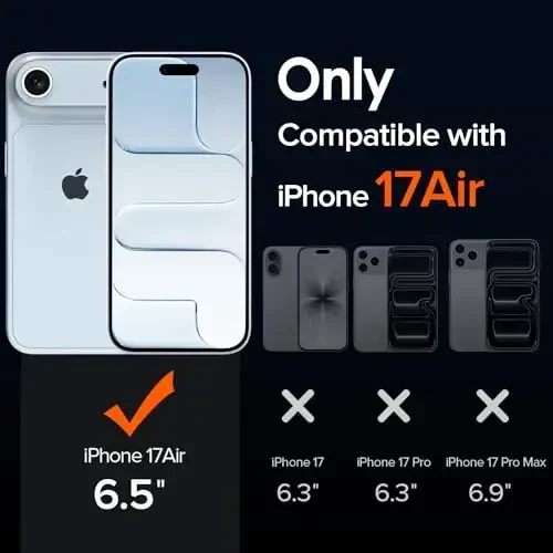 ivoler Magnetic Case for iPhone Air 6.5'' [Compatible with Magsafe] [15FT Military Grade Protection] Magnetic Charger Case Bumper, Frosted Translucent Back for iPhone 17 Air Cover -Clear - 2