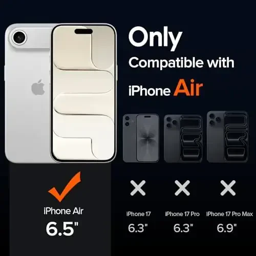 ivoler Magnetic Case for iPhone Air 6.5'' [Magsafe bilan mos] 15FT Harbiy darajadagi himoya Magnit zaryadlovchi g'ilof Bumper, iPhone 17 Air Cover uchun muzli yarim shaffof orqa qismi-Titanium - IVOLER (1)