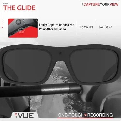 iVue Glide 1080P HD Camera Glasses Video Recording Sport Sunglasses DVR Eyewear, 30fps, 64GB Memory - 6
