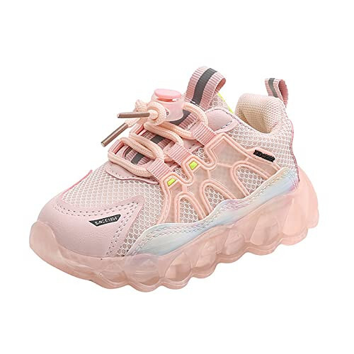 IWIHMIV Kids Tennis Shoes Boys Running Sports Shoes Breathable Athletic Shoes Luminous Lightweight Walking Shoes for Girls - 1