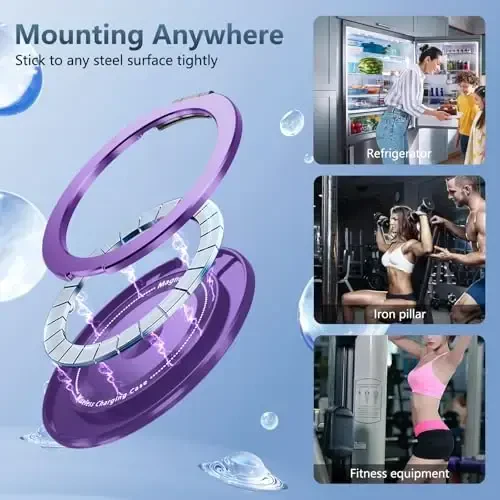 IYTRRYH для iPhone 14 Plus Чехол Магнитный Совместим с MagSafe,с 2 Защитными Пленками,Встроенная Крышка Камеры+Кольцо-Подставка,Военный Класс Противоударный Сверхпрочный Защитный Бампер для Телефона Розовый - 10