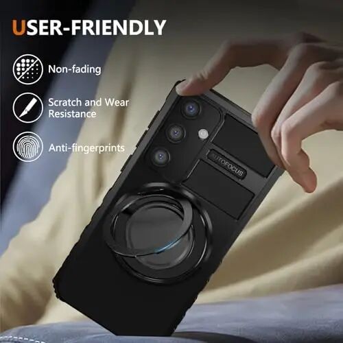 IYTRRYH for Samsung Galaxy S25 Edge Magnetic Case Compatible with MagSafe | Wireless Charging Magnetic,with 2 Screen Protector,with Stand Ring,Military Grade Drop Shockproof Heavy Duty Protection Black - 6