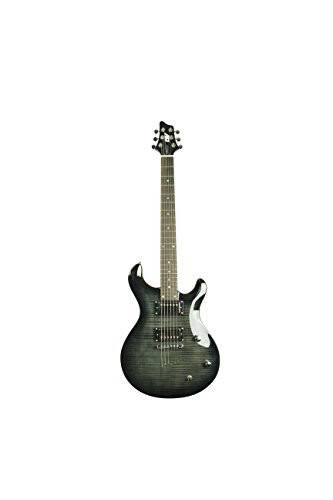 IYV 6 String IP-350 TBK PRS Solid-Body Electric Guitar, Trans Black - 1