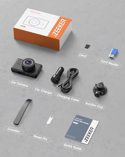 iZEEKER 2.5K Dash Cam, 1440P QHD Car Camera with Free 32GB Card, 3