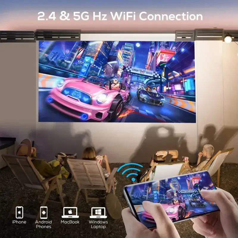 iZEEKER 4K Projektorlari Wifi va Bluetooth bilan, 1080P Projeksiya, 9000 Lumens, Qo'llanma Chambasi bilan - 2
