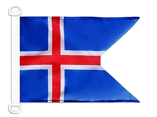 Iceland Naval Ensign NAUTICAL Flag 18'' x 12'' - Icelander War flags 30 x 45 cm. - Banner 12x18 in for boat - AZ FLAG - 1