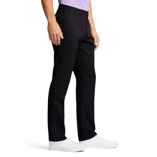 IZOD Men's Saltwater Stretch Flat-Front Chino Pants, Pale Khaki Slim, 32W x 34L - 3