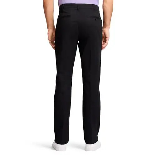 IZOD Men's Saltwater Stretch Flat-Front Chino Pants, Pale Khaki Slim, 32W x 34L - 4