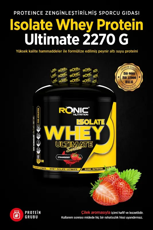 Изолят сывороточного протеина Ultimate 2270 G Протеиновый порошок для наращивания мышц (СО СМАКОМ КЛУБНИКИ) - 4