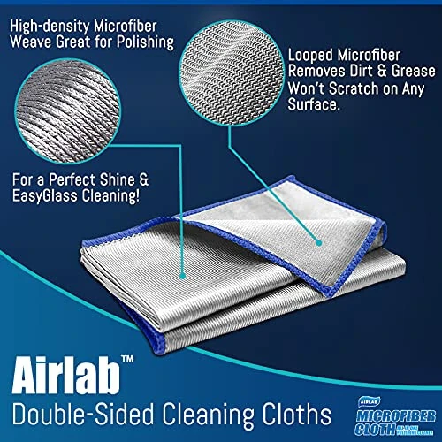 Airlab Streak Free Miracle Cleaning Cloth Easy Clean Pack of 8-12